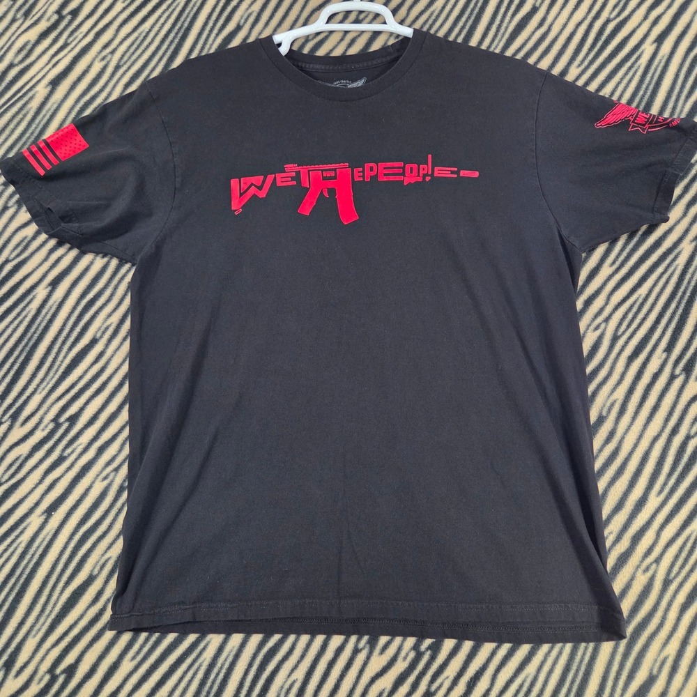 We The People Holsters T Shirt Mens XL Black Red Graphic Tee Made in USA
